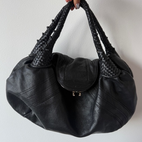 Fendi Bag BlackSPY vintage Black leather 👀‎ pebble#3/3 listings **read